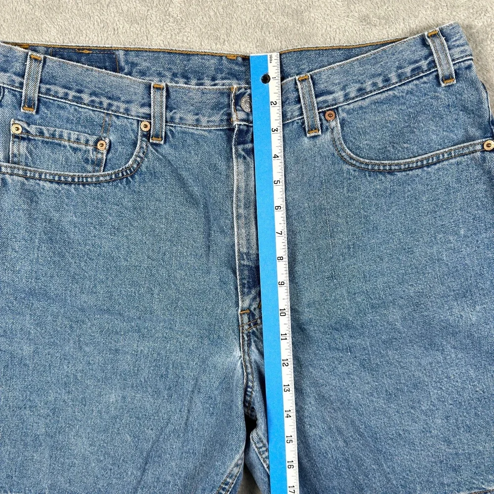 Levis 550 Mens 38 Blue Jean Shorts Medium Wash Denim Red Tab Vintage 90s Y2K